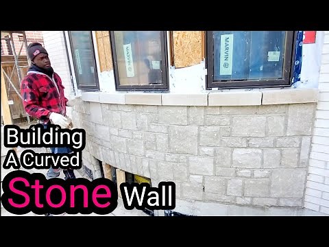How To build a Curved Wall With Stone