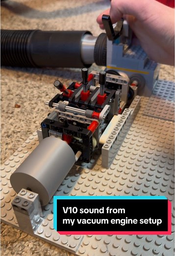 V10 Engine Sound Demonstration with Vacuum Setup