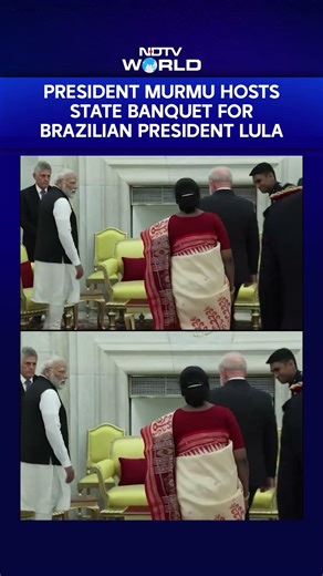 President Droupadi Murmu Hosts State Banquet For Brazilian President Lula Da Silva