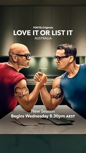 7K views · 27 reactions | They're back and the gloves are off 壘 New season, Foxtel Original series, Love It Or List It Australia premieres Wednesday 1 October at 8.30pm AEST on LifeStyle or watch on demand on Foxtel. New episodes weekly. #LoveItOrListItAU #Foxtel | Foxtel | Facebook