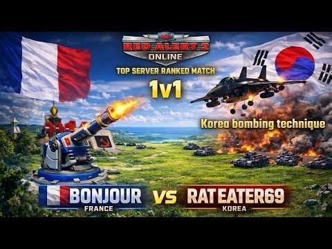 1v1 Bonjour vs RatEater69 – Intense 1v1 Ranked Battle on Official Tournament Map |Red Alert 2 Online