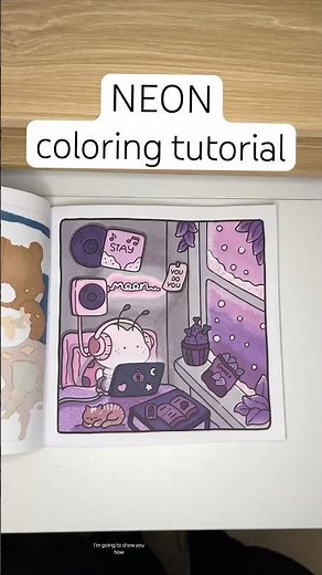 How to color NEON using alcohol markers 💡 (Ohuhu color palette RV160/RV130/RV010) #coloringtutorial