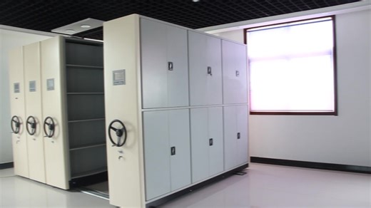 Compact Mobile Compactor Filing Cabinet Portable Shelving System with Movable Racks for Space-Saving Storage