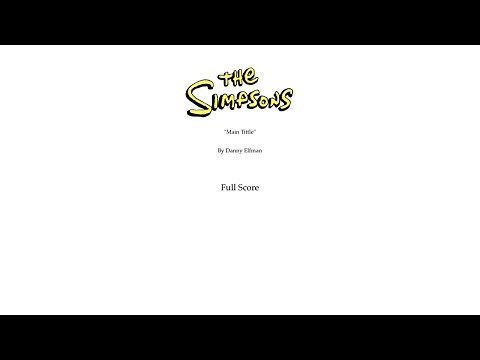 Danny Elfman: The Simpsons Main Theme [Score + Audio]