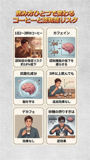 飲み方ひとつで変わるコーヒーと認知症リスク #コーヒー習慣 #認知症予防 #認知症リスク