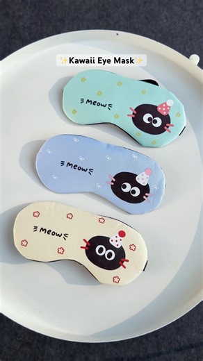 Cutest Eye Mask W Gel 🎀✨🌸 #kawaii #cute #eye #eyemask #cute #mini #travel #travelfriendly