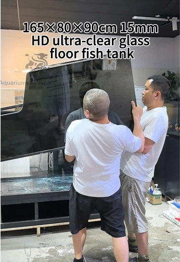 165×80×90CM, 15mm, 🐠 high-definition ultra-clear glass floor fish tank, assembled and tested.#fishtank #aquarium #fishtok #customaquarium #aquariumhobby