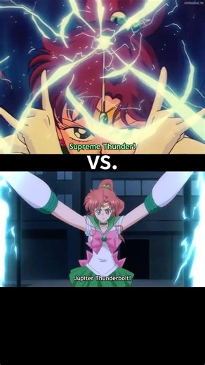 Supreme Thunder! vs. Jupiter Thunderbolt! #sailormoon #sailormooncrystal #comparison