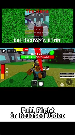 The Hero //Kullixator UTMM\\\\ #undertale #roblox #utmm #kullixator #kullixatorutmm #deltarune #boss