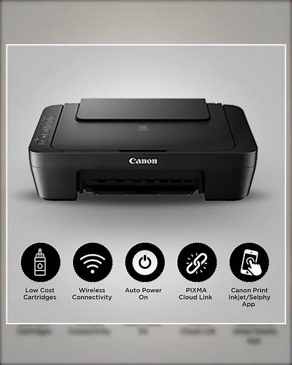 Canon PIXMA E470 All in One (Print, Scan, Copy) WiFi Ink Efficient Colour Printer for Home