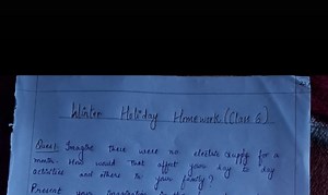 Winter Holiday Homework (Class 6 ) Ques 1. Imagine these were n... | Filo