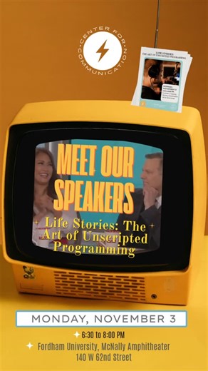 Center for Communication on Instagram: "🎬Join us THIS MONDAY, November 3rd, at 6:30 PM, at @fordhamuniversity, McNally Amphitheater for our Life Stories: The Art of Unscripted Programming- a dynamic panel on storytelling, creativity, and the craft of real-life television. Hear from an incredible lineup of industry leaders: 🌟Giselle Bailey (@giselle.bailey), Director and Executive Producer known for her work on the Issa Rae docuseries (HBO’s Seen & Heard) @hbo; The Hair Tales; and Ladies First: