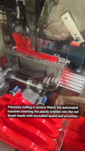 Automated Tufting: High-Speed Insertion of Plastic Brush Bristles.