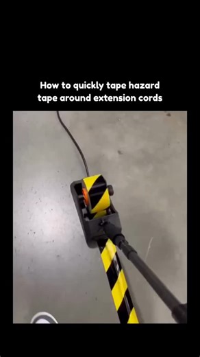 Technology on Instagram: "Taping hazard tape around extension cords is a simple way to improve visibility and prevent tripping accidents. Extension cords stretched across floors can easily blend into the surroundings, especially in workshops, event spaces, or construction sites. Wrapping them with bright hazard tape makes them stand out immediately. This quick visual warning reduces the risk of someone stepping on or stumbling over the cord. To do it efficiently, start by laying the extension co
