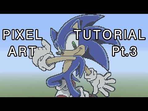 Minecraft Pixel Art Tutorial - Sonic The Hedgehog Part 3