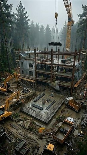 Building a Luxury Forest House in the Rain 🌧️ | Satisfying ASMR Build