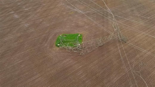 Severe storms knock over transmission towers; LaPorte County cleans up storm damage