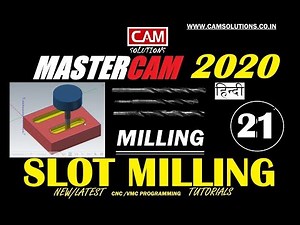 How to create Slot Milling Tool path Mastercam 2020 Tutorials Day-21