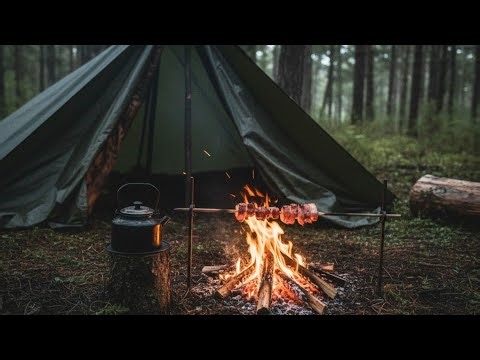 ​"Mastering the Wild: My Minimalist Bushcraft Shelter"