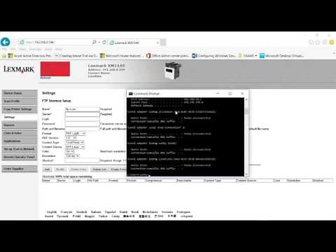 Setup Lexmark for FTP scan to Golden FTP