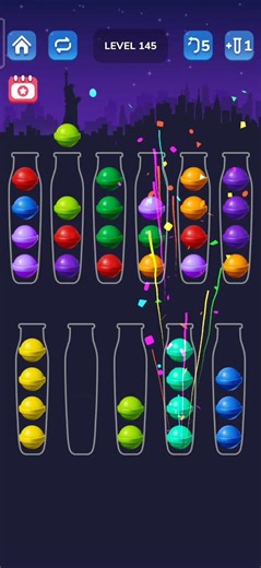 Ball sort puzzle level 145 #ballsortpuzzle #ballsortpuzzlegameplay #ballsort #ytshorts