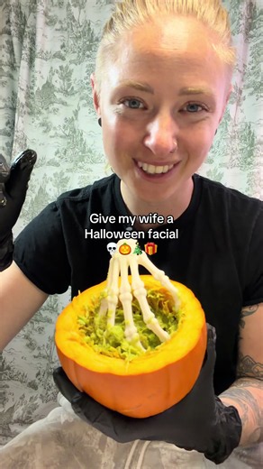 The pumpkin king.. of facials 💀🎃 | facial asmr relaxing