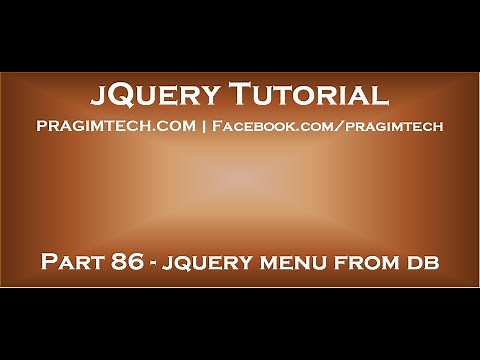 jQuery dynamic menu from database in asp net