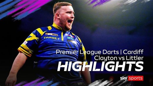 Premier League Darts: Luke Littler beats Jonny Clayton in Cardiff final to secure impressive first night win of season