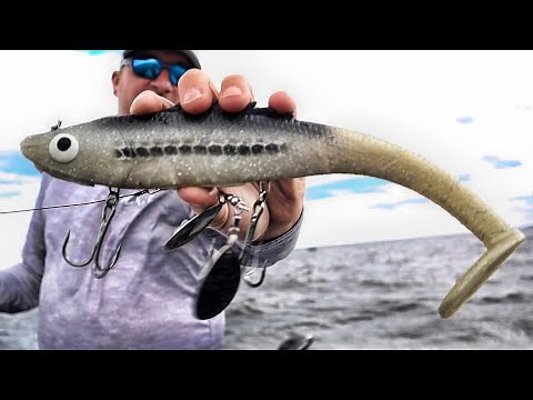 GIANT RUBBER LURES FOR BIG WATER MUSKIES!! - Musky Fishing Lake St. Clair