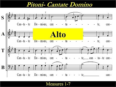 Pitoni - Cantate Domino - Alto