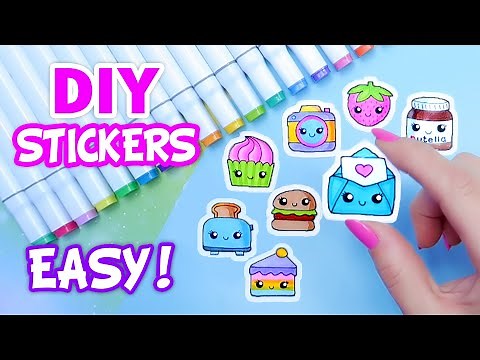 How to Make Stickers/ DIY Paper Stickers / Handmade Stickers / Homemade Stickers