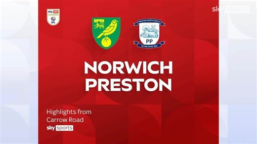 Norwich City 2-0 Preston North End | Championship highlights