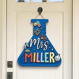 Custom 3D Science Teacher Name Sign, Science Classroom Decor, Custom Teacher Door Sign, Teacher Door Hanger, Back to School, Teacher Gift - Etsy Canada