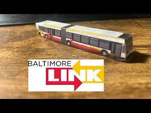 MTA Maryland Nova Bus LFS Articulated paper bus building process (1:200 scale)