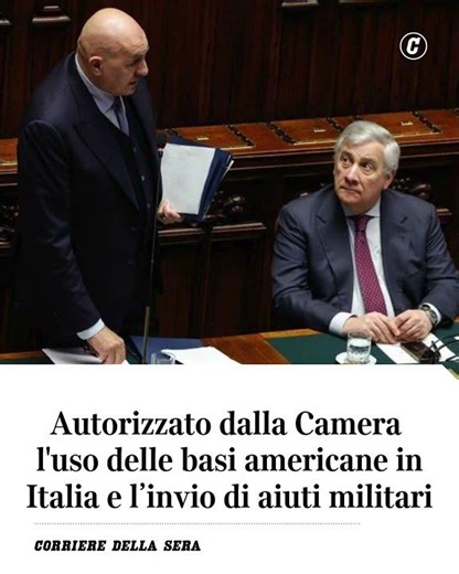 Autorizzato dalla Camera l’uso delle basi americane in italia e l’invio di aiuti militari