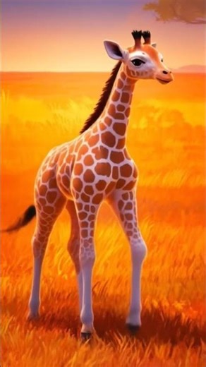 Cutest Baby Giraffe Taking Its First Wobbly Steps 🦒✨ | Cute Baby Animals Shorts