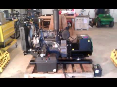 Kubota V2203 Diesel Generator running at speed. (1800 RPM)