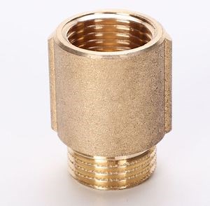 [Hot Item] 40mm Brass Extension Pipe Fittings BPS Thread Grooved Copper Connector