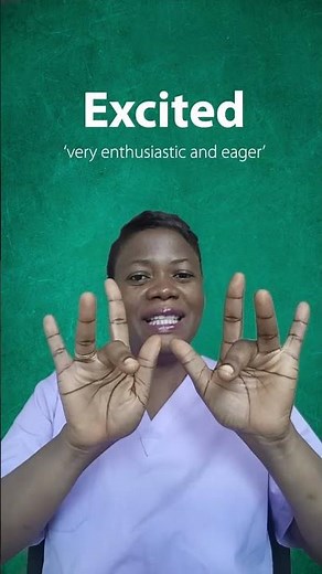 Sign Language for "EXCITED" | Learn Sign Today
