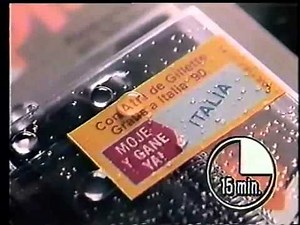Comercial Gillette Atra Plus 1990 Promocional ITALIA 90 con Pedro Carcuro