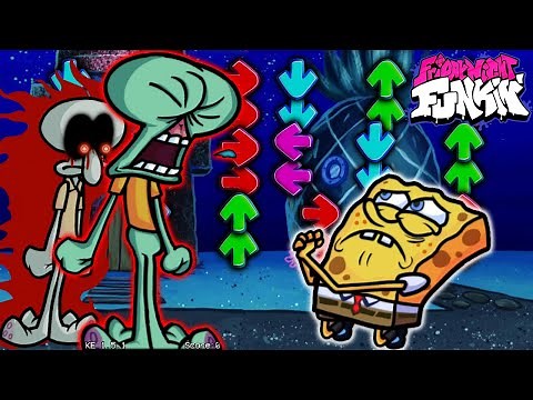Calamardo TRICKY VS Bob Esponja en Friday Night Funkin 🍍🎤The Squidward Tricky Mod FULL WEEK