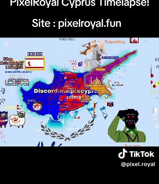 PixelRoyal Cyprus Timelapse: Europe Pixel Art Expansion