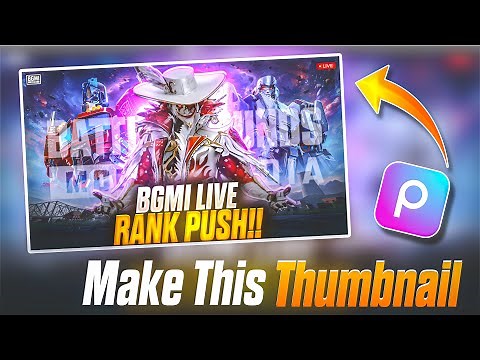 Make This Amazing LIVE STREAM Thumbnail in PicsArt 🔥 #bgmi #livestream