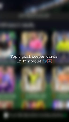 Top 5 goal keeper cards must use in fc mobile 🧤🥅 must follow for more informations #fcmobile #follow