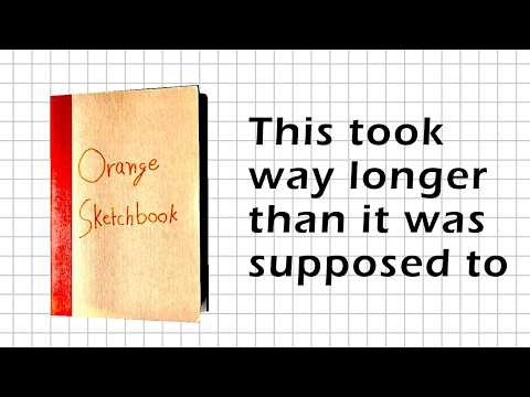 i finished an entire sketchbook using only orange
