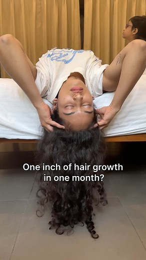 Vibha on Instagram: "Inversion method for hair growth When I watched all the YouTube videos with results I thought these people were definitely lying, but I’ve seen my hair grow from barely half an inch a month to a full inch. While there’s no scientific evidence for this method, it’s possible that massaging your scalp boosts circulation, which might aid hair growth. However, I also consider that my results could be influenced by the placebo effect—I can’t be certain it will work every month. If