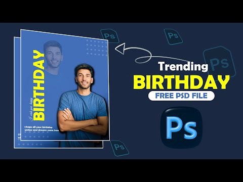 Birthday photo editing in photoshop || Trending birthday photo editing || photoshop tutorial