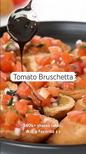 Tomato Bruschetta with Balsamic Glaze | 340k+ Shares!