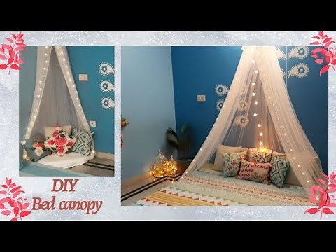 DIY CANOPY | How to make a Canopy bed | Easiest way to make a canopy bed | Geetika Arya |
