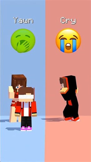JJ Sister Emoji Airdrops ☺️😏 - MAIZEN Minecraft Animation Reverse Mod ◀️💀 #shorts #minecraft #memes